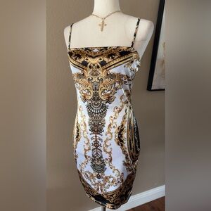 Chandelier print bodycon dress
